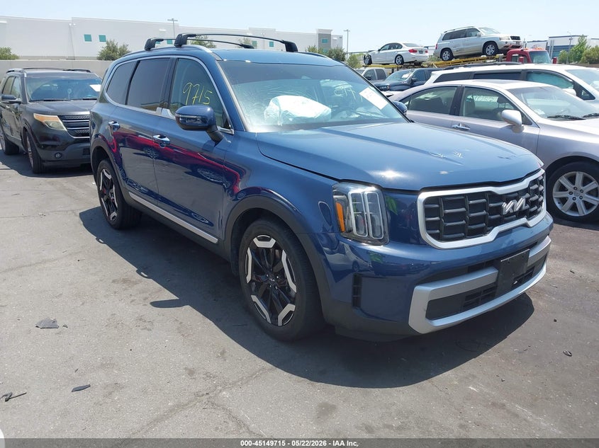 2024 Kia Telluride VIN 5XYP64GC5RG510128 IAAI salvage auction — LEFT FRONT, Salvage Certificate (California), sold $9,600 on 2026-07-10 (photo 1)