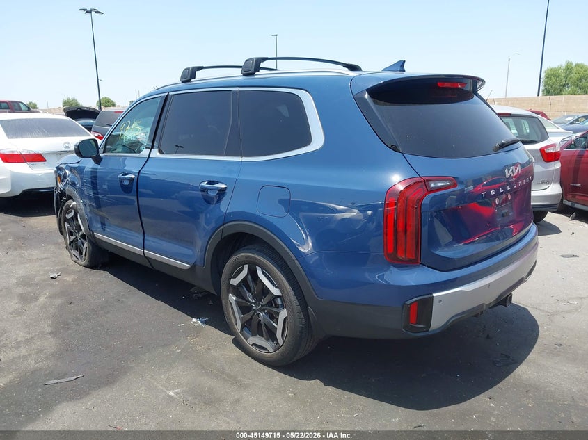 2024 Kia Telluride VIN 5XYP64GC5RG510128 IAAI salvage auction — LEFT FRONT, Salvage Certificate (California), sold $9,600 on 2026-07-10 (photo 3)