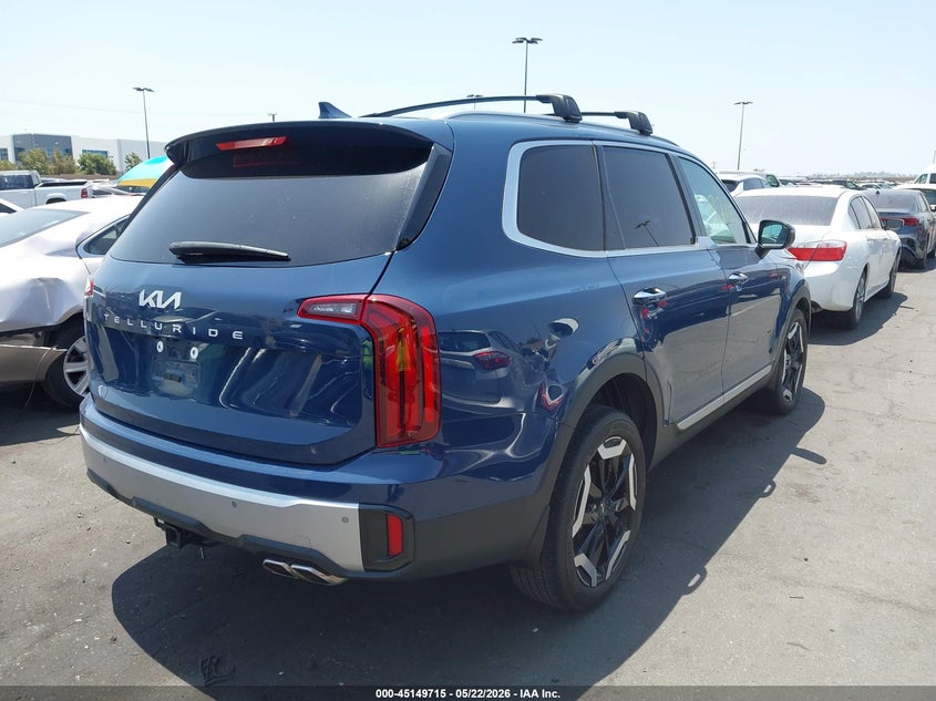 2024 Kia Telluride VIN 5XYP64GC5RG510128 IAAI salvage auction — LEFT FRONT, Salvage Certificate (California), sold $9,600 on 2026-07-10 (photo 4)