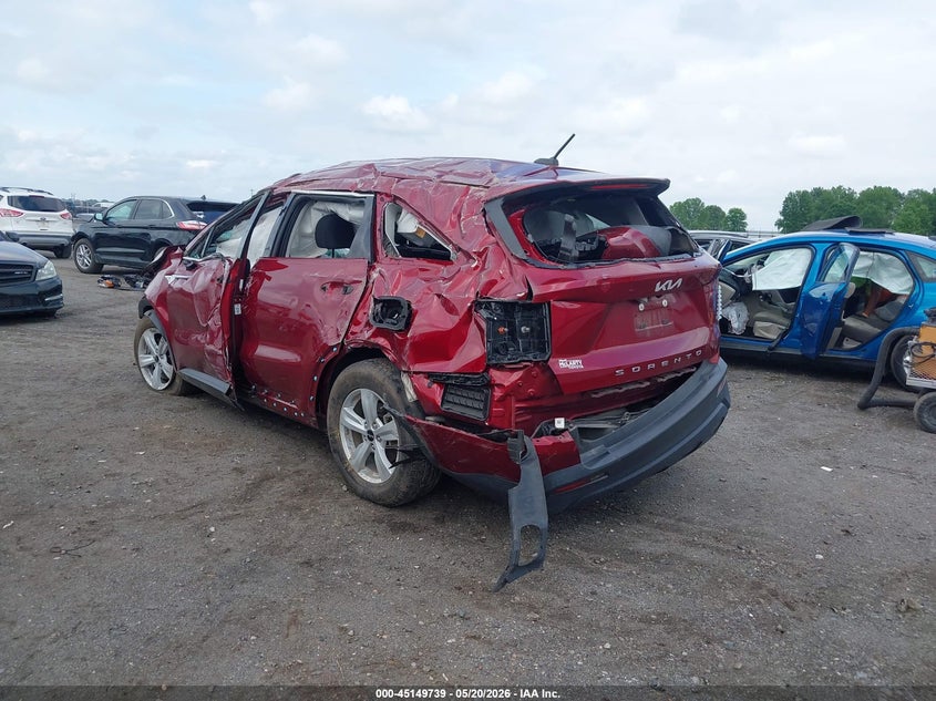 2022 Kia Sorento VIN 5XYRG4LC6NG161583 IAAI salvage auction — ROLLOVER, Salvage (Arkansas), sold $1,000 on 2026-07-08 (photo 3)