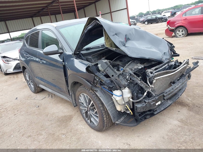 2021 Hyundai Tucson VIN KM8J33AL2MU360581 IAAI salvage auction — FRONT END, Original (Texas), sold $2,250 on 2026-07-14 (photo 1)