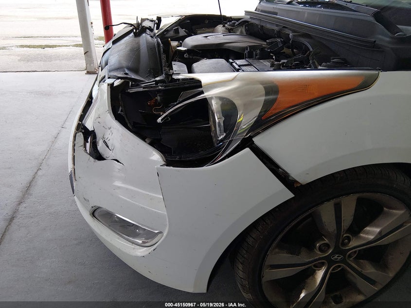 2012 Hyundai Veloster VIN KMHTC6AD0CU061107 IAAI salvage auction — FRONT END, Rebuildable (Florida), sold $225 on 2026-07-22 (photo 6)
