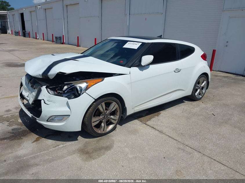 2012 Hyundai Veloster VIN KMHTC6AD0CU061107 IAAI salvage auction — FRONT END, Rebuildable (Florida), sold $225 on 2026-07-22 (photo 2)