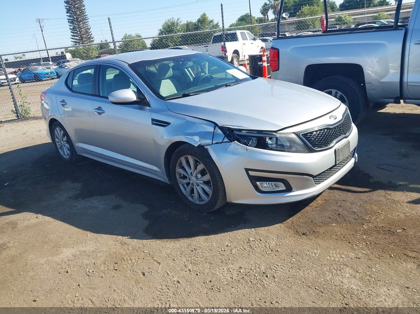 2015 Kia Optima VIN 5XXGM4A76FG451267 IAAI salvage auction — RIGHT FRONT, Salvage (California), sold $1,900 on 2026-07-28 (photo 1)