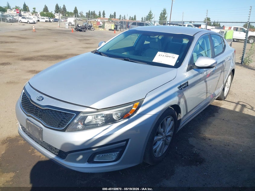 2015 Kia Optima VIN 5XXGM4A76FG451267 IAAI salvage auction — RIGHT FRONT, Salvage (California), sold $1,900 on 2026-07-28 (photo 2)