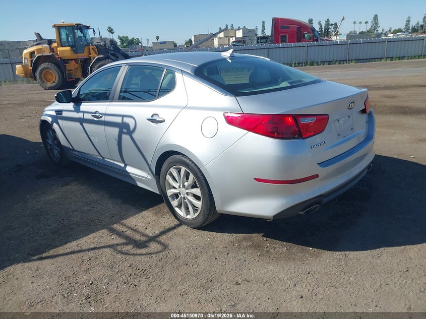 2015 Kia Optima VIN 5XXGM4A76FG451267 IAAI salvage auction — RIGHT FRONT, Salvage (California), sold $1,900 on 2026-07-28 (photo 3)
