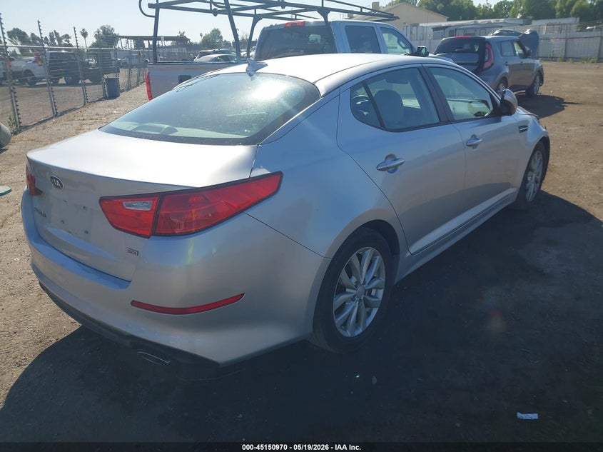 2015 Kia Optima VIN 5XXGM4A76FG451267 IAAI salvage auction — RIGHT FRONT, Salvage (California), sold $1,900 on 2026-07-28 (photo 4)