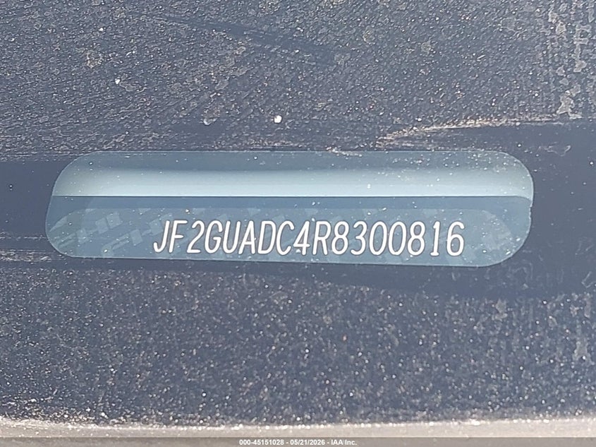 2024 Subaru Xv VIN JF2GUADC4R8300816 IAAI salvage auction — LEFT SIDE, Salvage (California), sold $3,850 on 2026-07-09 (photo 9)