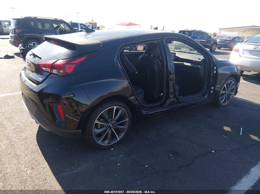 2019 Hyundai Veloster VIN KMHTG6AF4KU009886 IAAI salvage auction — RIGHT SIDE, Salvage (Nevada), sold $325 on 2026-07-25 (photo 4)