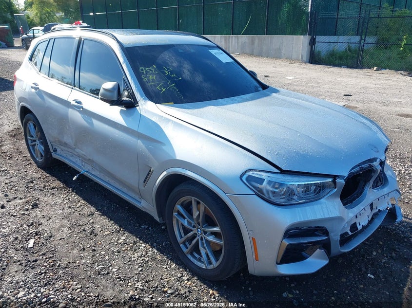 2020 BMW X3 VIN 5UXTY9C04L9C20796 IAAI salvage auction — FRONT & REAR, Mv-907A (New York), sold $1,250 on 2026-07-28 (photo 1)
