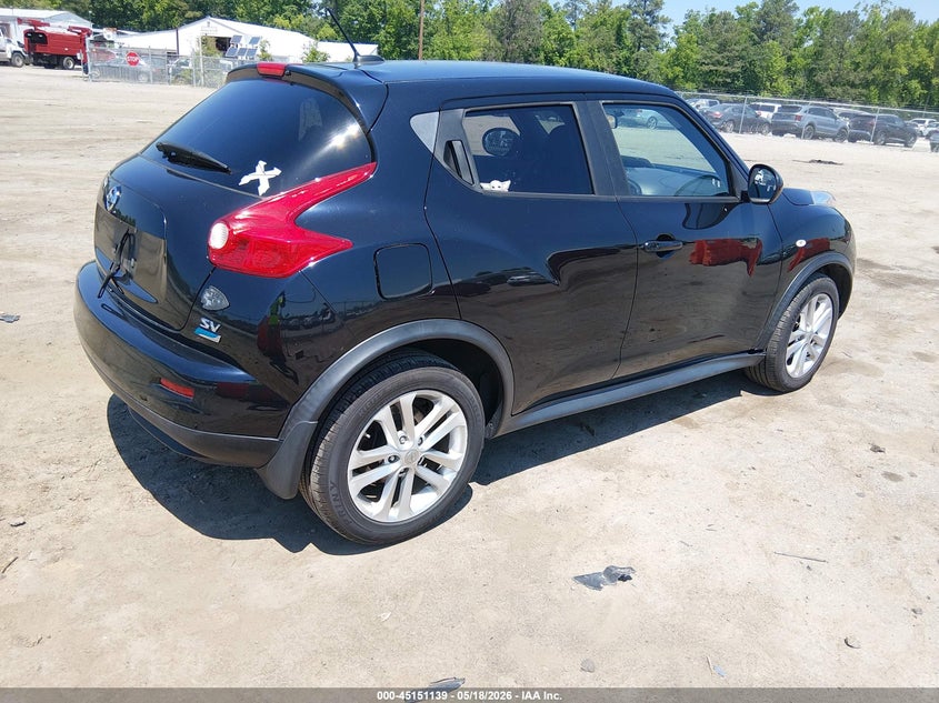 2013 Nissan Juke VIN JN8AF5MR5DT225564 IAAI salvage auction — LEFT FRONT, Clear (Virginia), sold $650 on 2026-07-17 (photo 4)