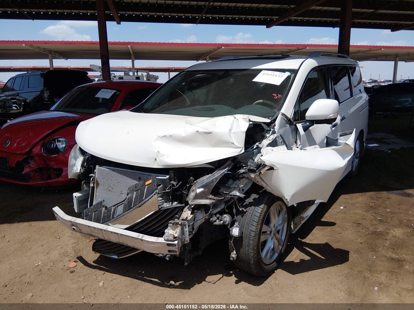 2015 Nissan Quest VIN JN8AE2KP6F9121667 IAAI salvage auction — LEFT FRONT, Salvage (Arizona), sold $1,250 on 2026-07-14 (photo 2)