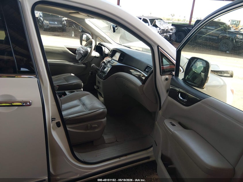 2015 Nissan Quest VIN JN8AE2KP6F9121667 IAAI salvage auction — LEFT FRONT, Salvage (Arizona), sold $1,250 on 2026-07-14 (photo 5)