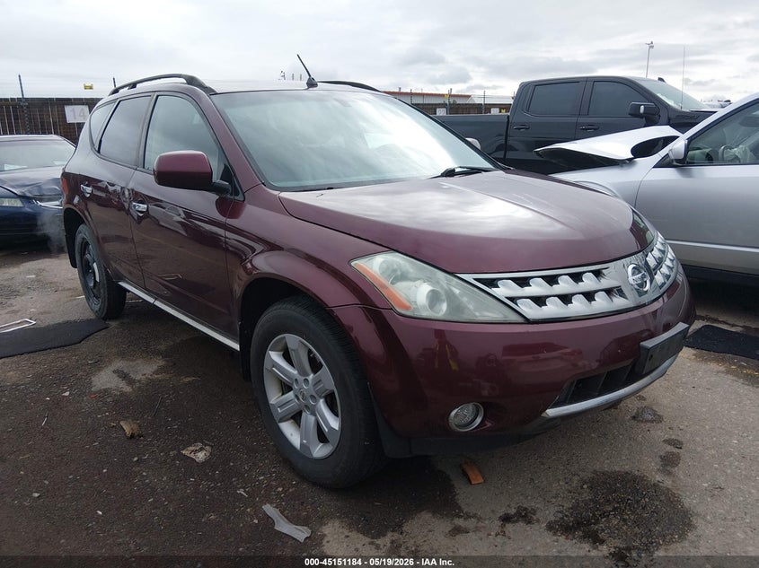 2007 Nissan Murano VIN JN8AZ08W57W662350 IAAI salvage auction — FRONT & REAR, Salvage (Colorado), sold $25 on 2026-07-28 (photo 1)