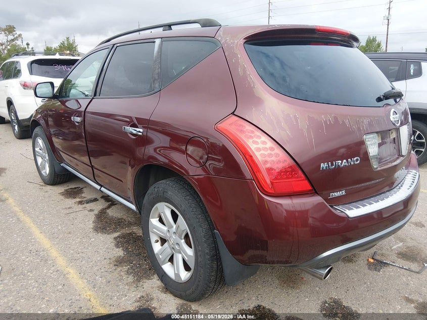 2007 Nissan Murano VIN JN8AZ08W57W662350 IAAI salvage auction — FRONT & REAR, Salvage (Colorado), sold $25 on 2026-07-28 (photo 3)