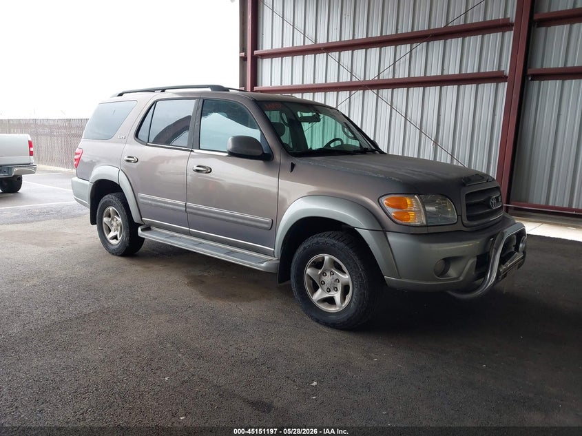 2002 Toyota Sequoia VIN 5TDZT34A82S058814 IAAI salvage auction — NORMAL WEAR, Clear - Dealer Only (California), sold $600 on 2026-07-07 (photo 1)