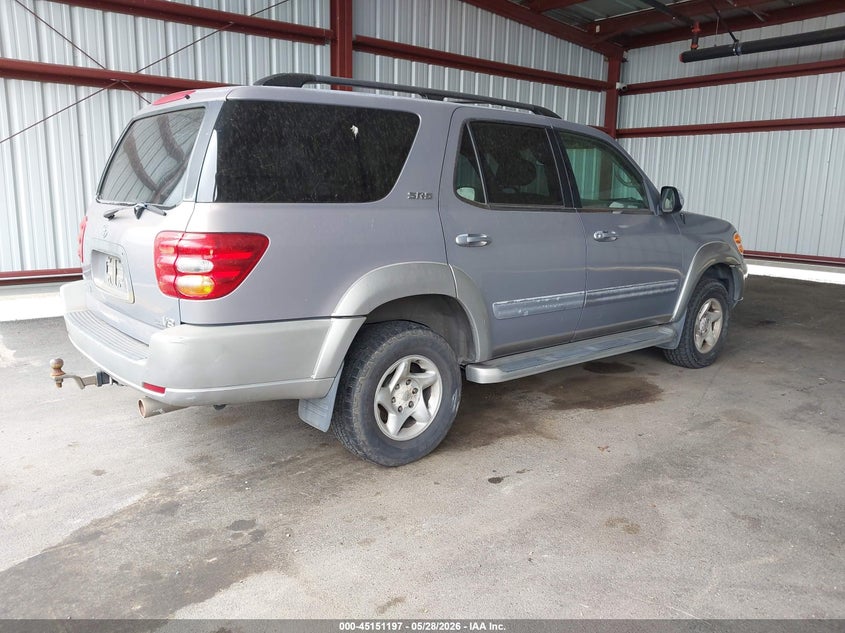 2002 Toyota Sequoia VIN 5TDZT34A82S058814 IAAI salvage auction — NORMAL WEAR, Clear - Dealer Only (California), sold $600 on 2026-07-07 (photo 4)