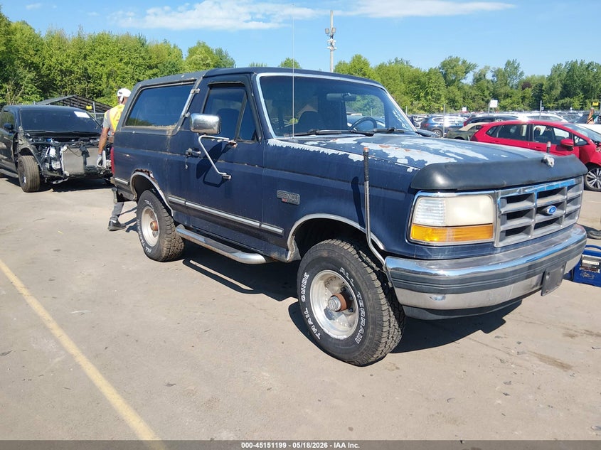 1992 Ford Bronco VIN 1FMEU15H5NLA55060 IAAI salvage auction — NORMAL WEAR, Bill Of Sale - Parts Only (Connecticut), sold $450 on 2026-07-09 (photo 1)