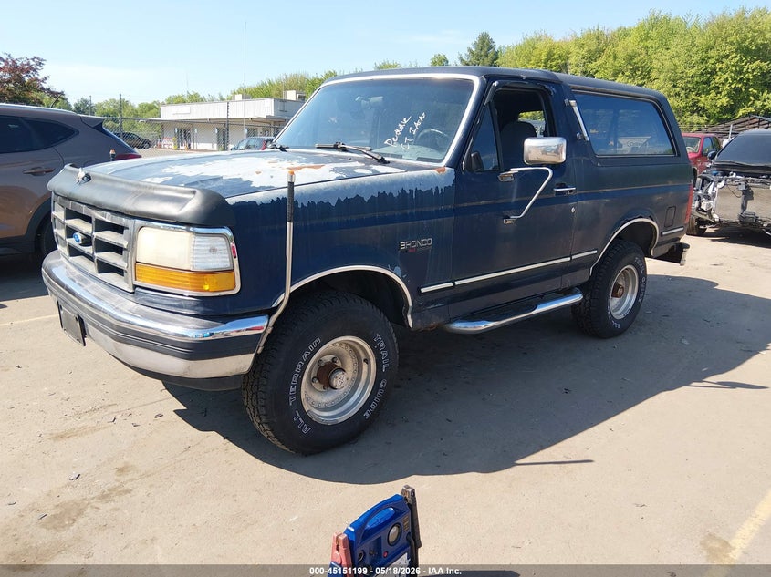 1992 Ford Bronco VIN 1FMEU15H5NLA55060 IAAI salvage auction — NORMAL WEAR, Bill Of Sale - Parts Only (Connecticut), sold $450 on 2026-07-09 (photo 2)