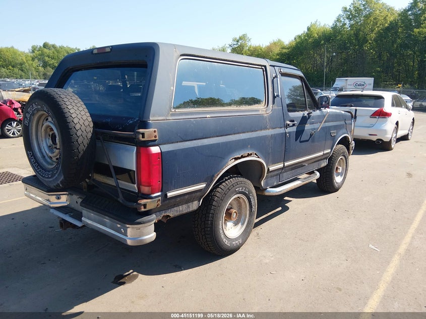 1992 Ford Bronco VIN 1FMEU15H5NLA55060 IAAI salvage auction — NORMAL WEAR, Bill Of Sale - Parts Only (Connecticut), sold $450 on 2026-07-09 (photo 4)