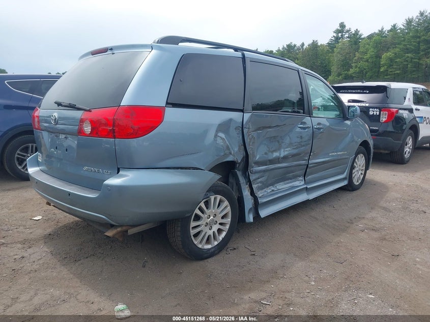 2010 Toyota Sienna VIN 5TDYK4CC1AS335440 IAAI salvage auction — RIGHT SIDE, Clear (Massachusetts), sold $1,100 on 2026-07-10 (photo 4)