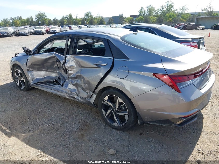2023 Hyundai Elantra VIN KMHLN4AJ5PU078267 IAAI salvage auction — SIDE, Salvage (California), sold $4,150 on 2026-07-10 (photo 3)