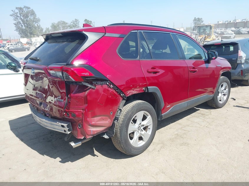 2021 Toyota Rav 4 VIN JTMLWRFV2MD111506 IAAI salvage auction — FRONT & REAR, Salvage (California), sold $10,150 on 2026-07-22 (photo 4)