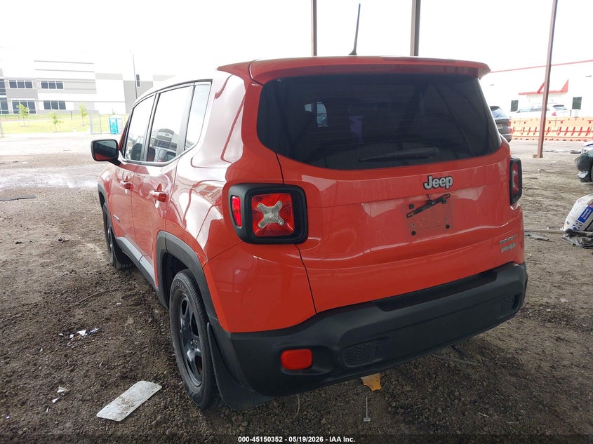 2017 Jeep Renegade VIN ZACCJAAB1HPG12407 IAAI salvage auction — RIGHT SIDE, Original (Texas), sold $2,000 on 2026-08-18 (photo 3)