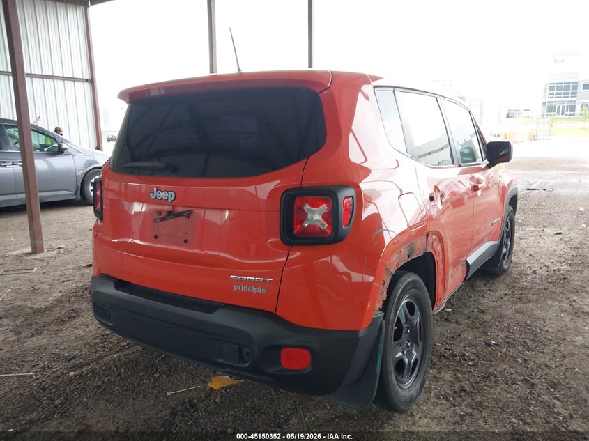 2017 Jeep Renegade VIN ZACCJAAB1HPG12407 IAAI salvage auction — RIGHT SIDE, Original (Texas), sold $2,000 on 2026-08-18 (photo 4)