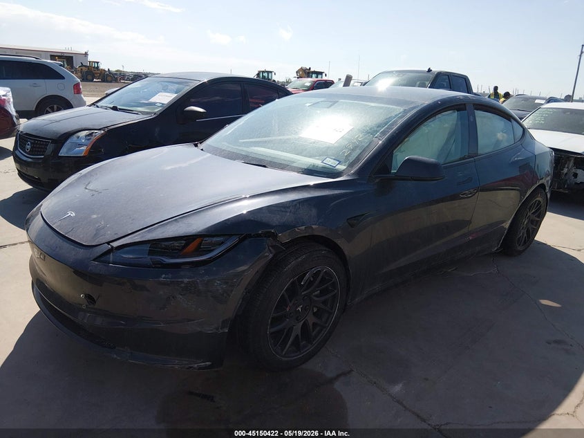 2025 Tesla Model 3 VIN 5YJ3E1EAXSF982792 IAAI salvage auction — LEFT SIDE, Salvage (Texas), sold $9,300 on 2026-07-23 (photo 2)