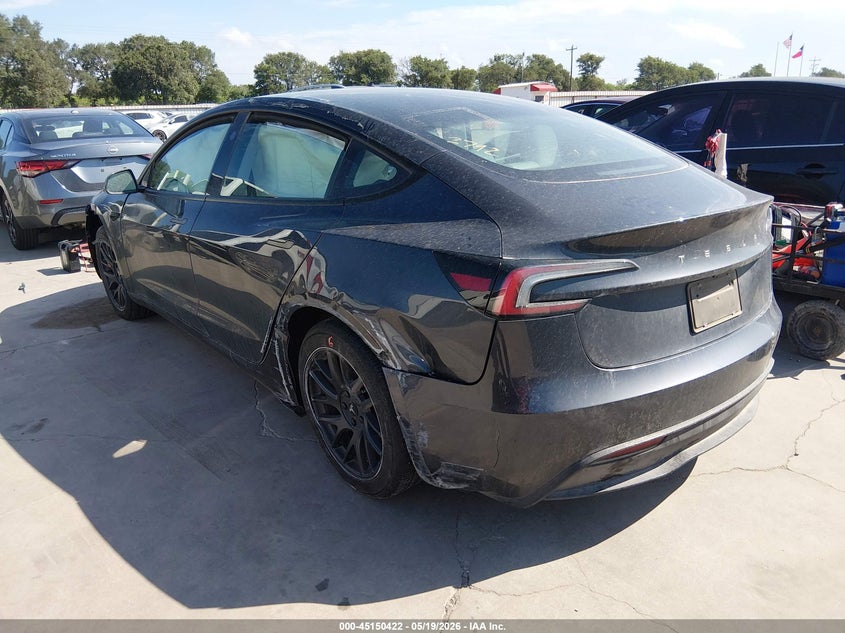 2025 Tesla Model 3 VIN 5YJ3E1EAXSF982792 IAAI salvage auction — LEFT SIDE, Salvage (Texas), sold $9,300 on 2026-07-23 (photo 3)