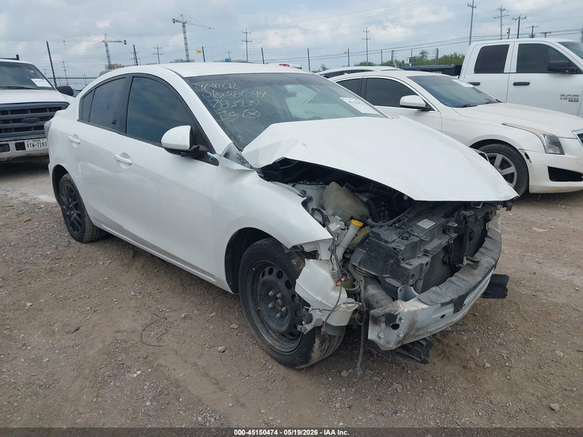 2013 Mazda 3 VIN JM1BL1U71D1783939 IAAI salvage auction — FRONT END, Salvage (Texas), sold $275 on 2026-07-06 (photo 1)