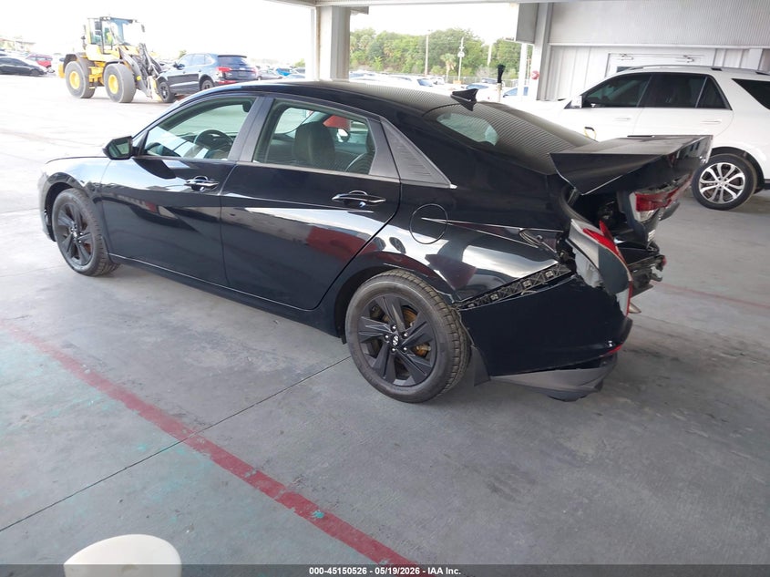 2022 Hyundai Elantra VIN 5NPLS4AG0NH059392 IAAI salvage auction — REAR END, Certificate Of Destruction (Florida), sold $3,150 on 2026-07-08 (photo 3)