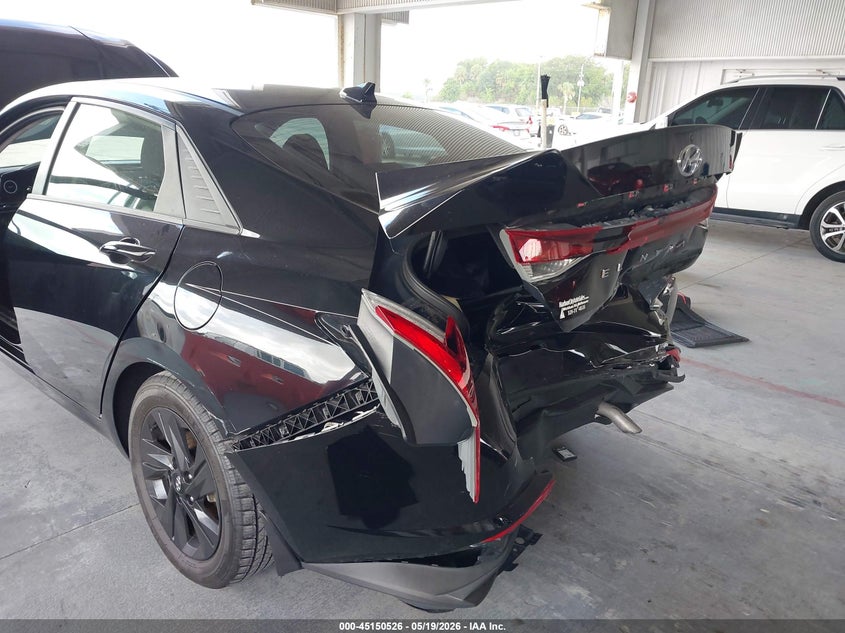 2022 Hyundai Elantra VIN 5NPLS4AG0NH059392 IAAI salvage auction — REAR END, Certificate Of Destruction (Florida), sold $3,150 on 2026-07-08 (photo 6)