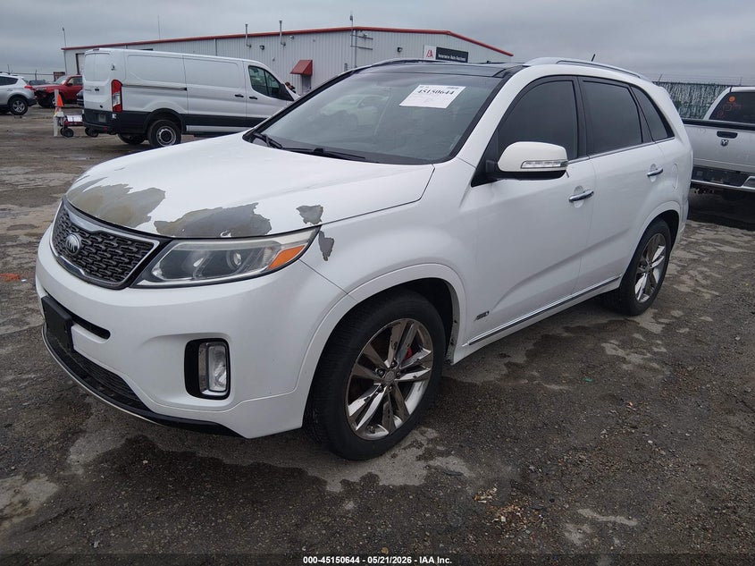 2014 Kia Sorento VIN 5XYKWDA70EG520310 IAAI salvage auction — HAIL, Salvage (Kansas), sold $475 on 2026-07-24 (photo 2)