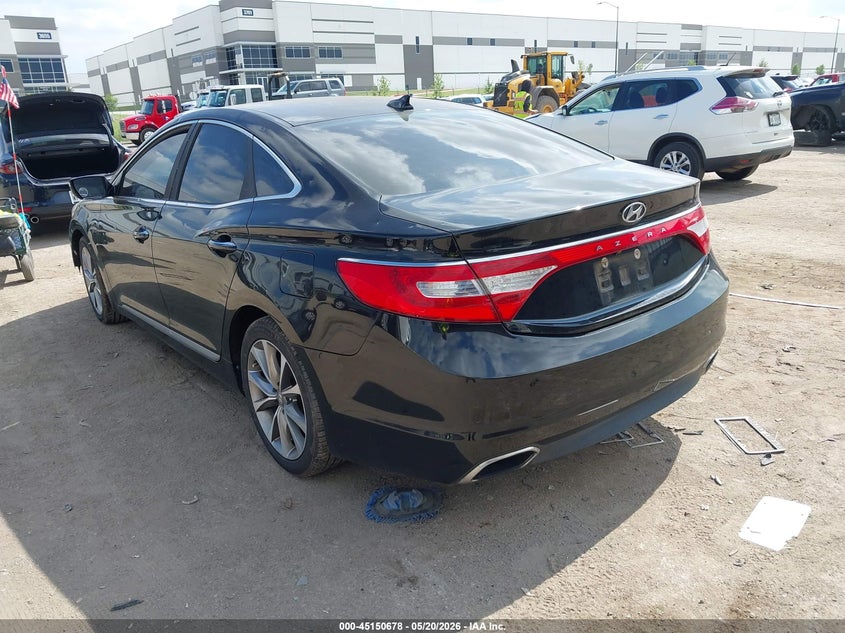 2015 Hyundai Azera VIN KMHFG4JG1FA453051 IAAI salvage auction — FRONT END, Original (Texas), sold $350 on 2026-07-14 (photo 3)