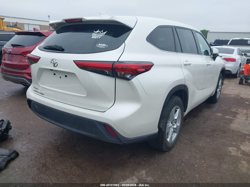 2021 Toyota Highlander VIN 5TDCZRAH6MS528320 IAAI salvage auction — FRONT END, Clear (Oklahoma), sold $12,200 on 2026-07-29 (photo 4)