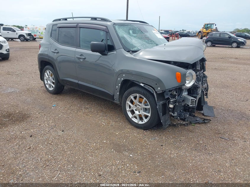 2020 Jeep Renegade VIN ZACNJAA19LPL39125 IAAI salvage auction — FRONT END, Salvage (Texas), sold $675 on 2026-08-08 (photo 1)