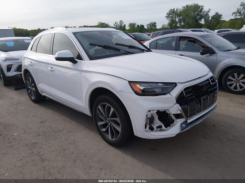 2021 Audi Q5 VIN WA1BAAFY3M2041509 IAAI salvage auction — FRONT END, Salvage (Ohio), sold $12,150 on 2026-07-28 (photo 1)