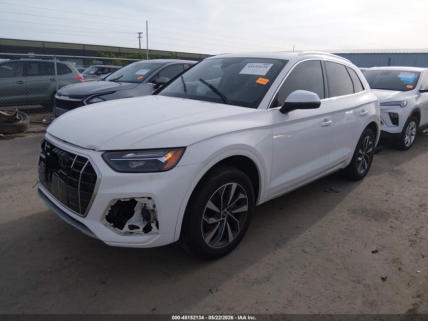 2021 Audi Q5 VIN WA1BAAFY3M2041509 IAAI salvage auction — FRONT END, Salvage (Ohio), sold $12,150 on 2026-07-28 (photo 2)