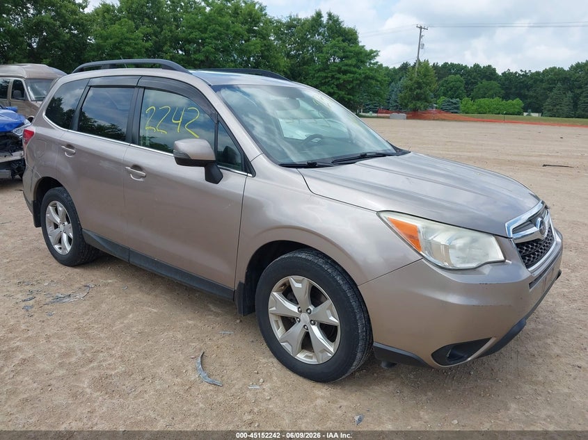 2014 Subaru Forester VIN JF2SJAMC8EH510428 IAAI salvage auction — UNKNOWN, Salvage Title, sold $750 on 2026-07-22 (photo 1)