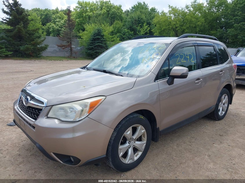 2014 Subaru Forester VIN JF2SJAMC8EH510428 IAAI salvage auction — UNKNOWN, Salvage Title, sold $750 on 2026-07-22 (photo 2)