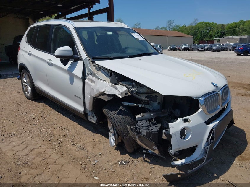 2016 BMW X3 VIN 5UXWX9C53G0D81470 IAAI salvage auction — FRONT END, Mv-907A (New York), sold $450 on 2026-07-28 (photo 1)