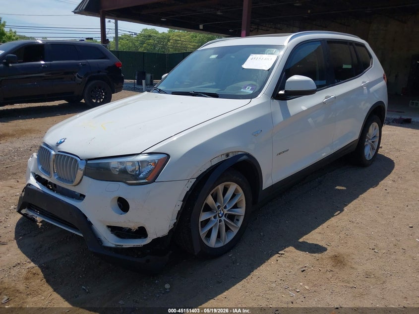 2016 BMW X3 VIN 5UXWX9C53G0D81470 IAAI salvage auction — FRONT END, Mv-907A (New York), sold $450 on 2026-07-28 (photo 2)
