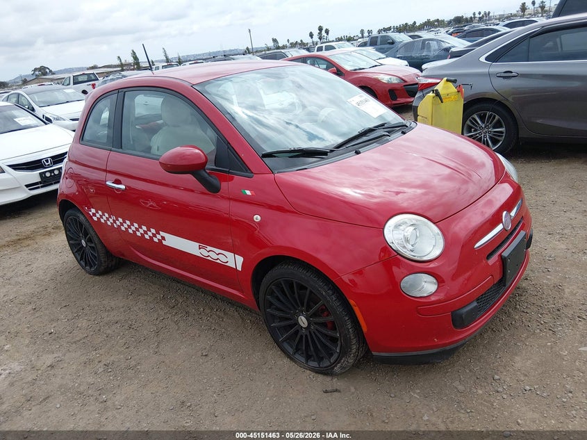 2013 Fiat 500 VIN 3C3CFFAR7DT560414 IAAI salvage auction — NORMAL WEAR, Clear - Dealer Only (California), sold $250 on 2026-07-29 (photo 1)