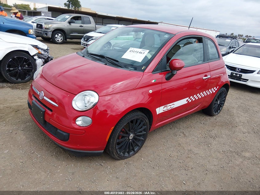 2013 Fiat 500 VIN 3C3CFFAR7DT560414 IAAI salvage auction — NORMAL WEAR, Clear - Dealer Only (California), sold $250 on 2026-07-29 (photo 2)