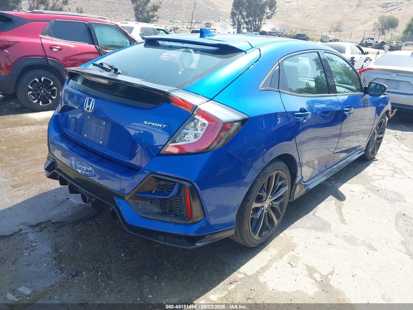 2020 Honda Civic VIN SHHFK7H44LU413516 IAAI salvage auction — FRONT END, Salvage (California), sold $4,250 on 2026-07-20 (photo 4)