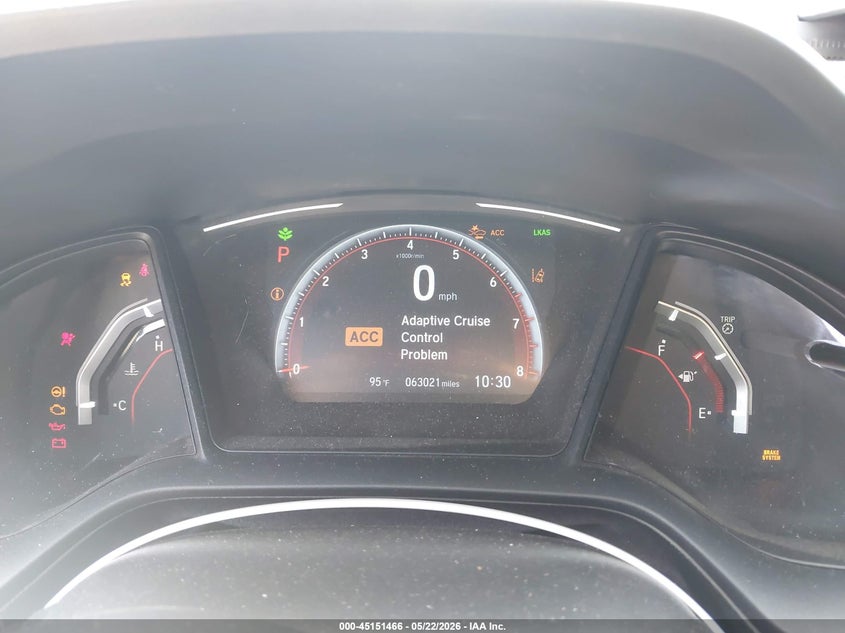 2020 Honda Civic VIN SHHFK7H44LU413516 IAAI salvage auction — FRONT END, Salvage (California), sold $4,250 on 2026-07-20 (photo 7)