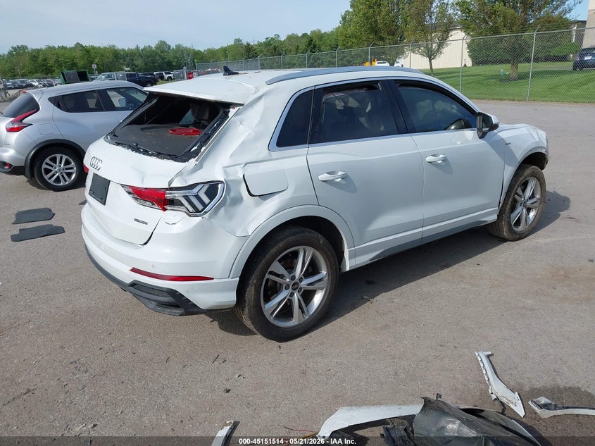 2024 Audi Q3 VIN WA1DECF31R1124155 IAAI salvage auction — FRONT & REAR, Mv-907A (New York), sold $4,775 on 2026-07-14 (photo 4)