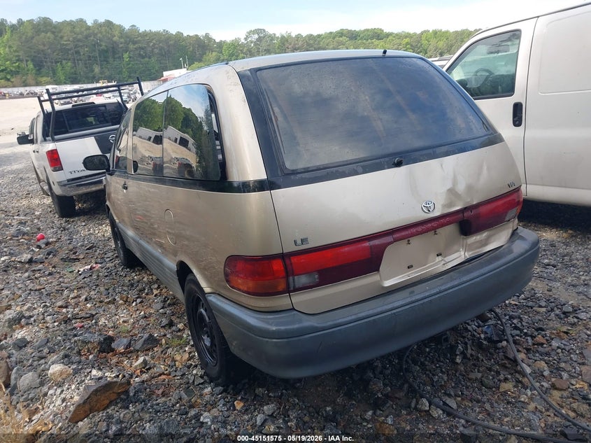 1992 Toyota PREVIA VIN JT3AC12R2N1031995 IAAI salvage auction — FRONT & REAR, Repossession Paperwork (Georgia), sold $25 on 2026-07-21 (photo 3)
